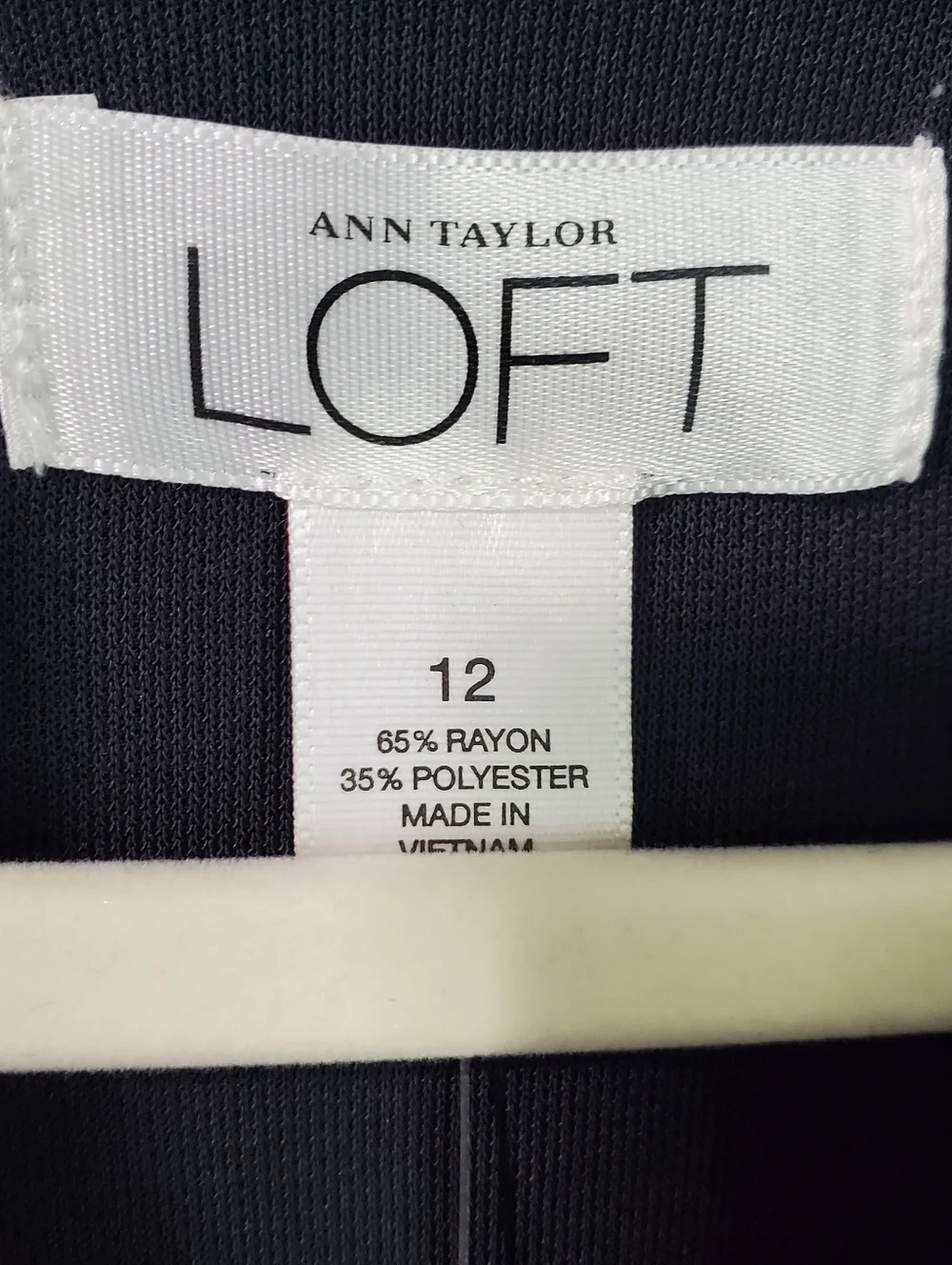ANN TAYLOR LOFT Black Belted Shirt Dress SZ 12 Workwear Careerwear Interview NWT - Picture 6 of 6